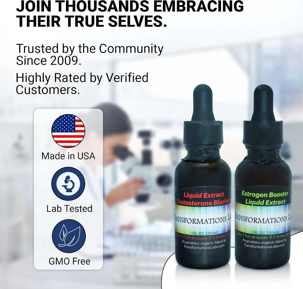Transformations Labs - Kit de Transición MTF: E-Booster y T-Blocker (Pack Doble de Extractos Líquidos)
