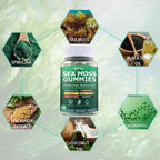 Fitfido Gominolas de Musgo de Mar Irlandés 3000mg con Bladderwrack, 60 unidades
