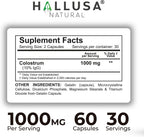 Hallusa Natural Cápsulas de Colostro 1000 mg | Apoyo Inmunológico, Salud Digestiva, Recuperación Muscular, Piel y Cabello, Energía | 60 Cápsulas