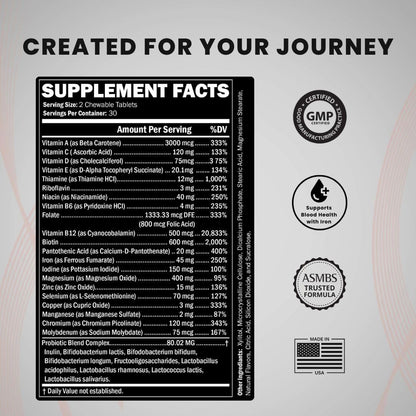 Journey Bariatric Multivitamin con – Apoyo inmunitario: La mezcla de nutrientes esenciales, incluyendo vitaminas y – Image 3