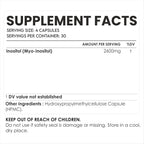 AMALTH Inositol 2600 mg - Myo Inositol en Cápsulas - Suplemento de Vitamina B8 - 120 Cápsulas Veganas