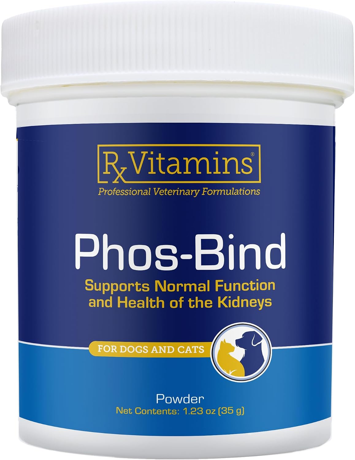 Rx Vitamins Phos-Bind - Complemento renal en polvo para perros y gatos - 200g