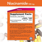 NOW Foods Niacinamida 500 mg - 100 Cápsulas (Paquete de 4)