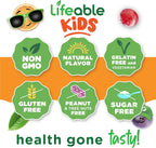 Lifeable Vitamina D3 para Niños 1000 IU Gominolas sin Azúcar 90 uds