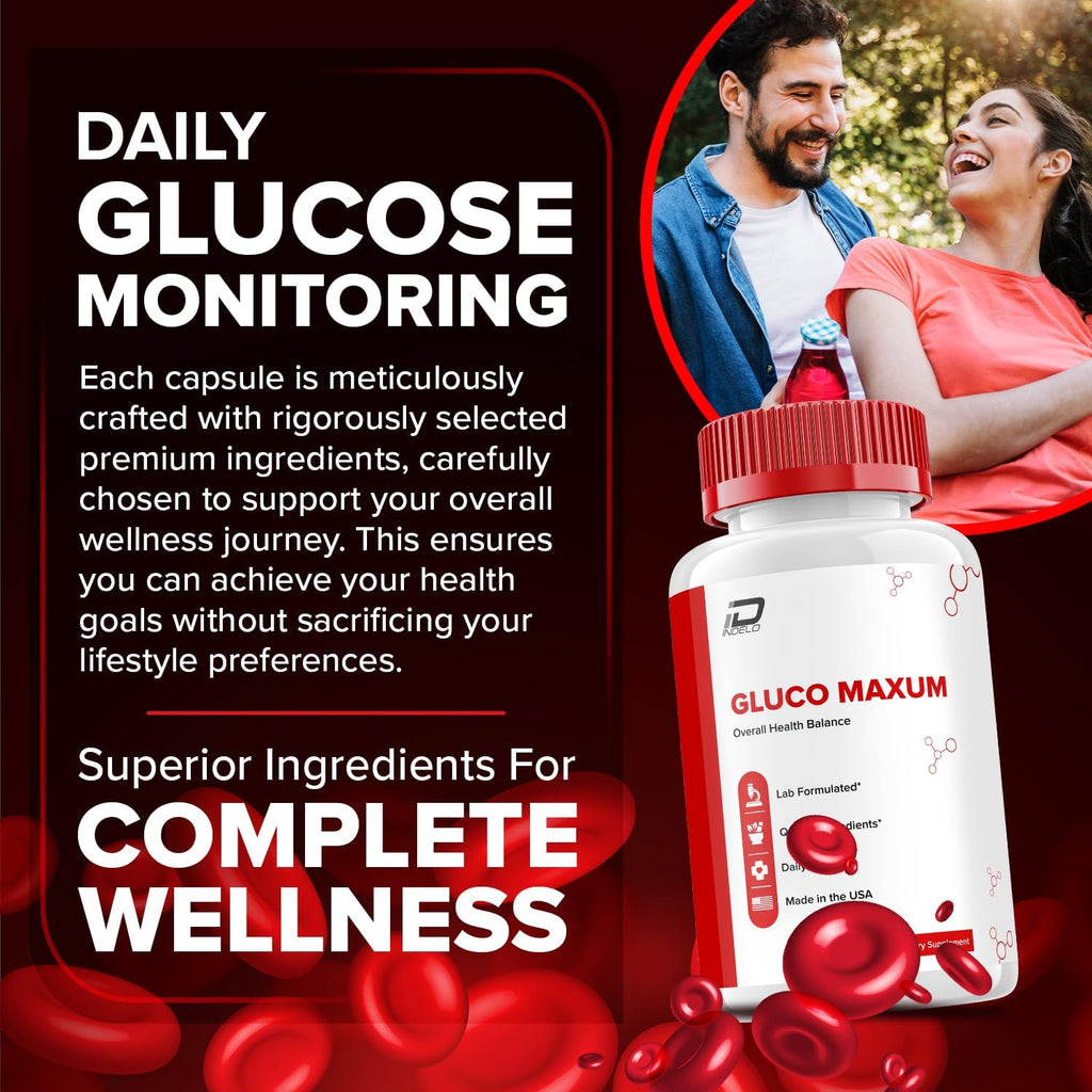 Gluco Maxum Cápsulas - Suplemento Avanzado de Fórmula Natural (60 Cápsulas)