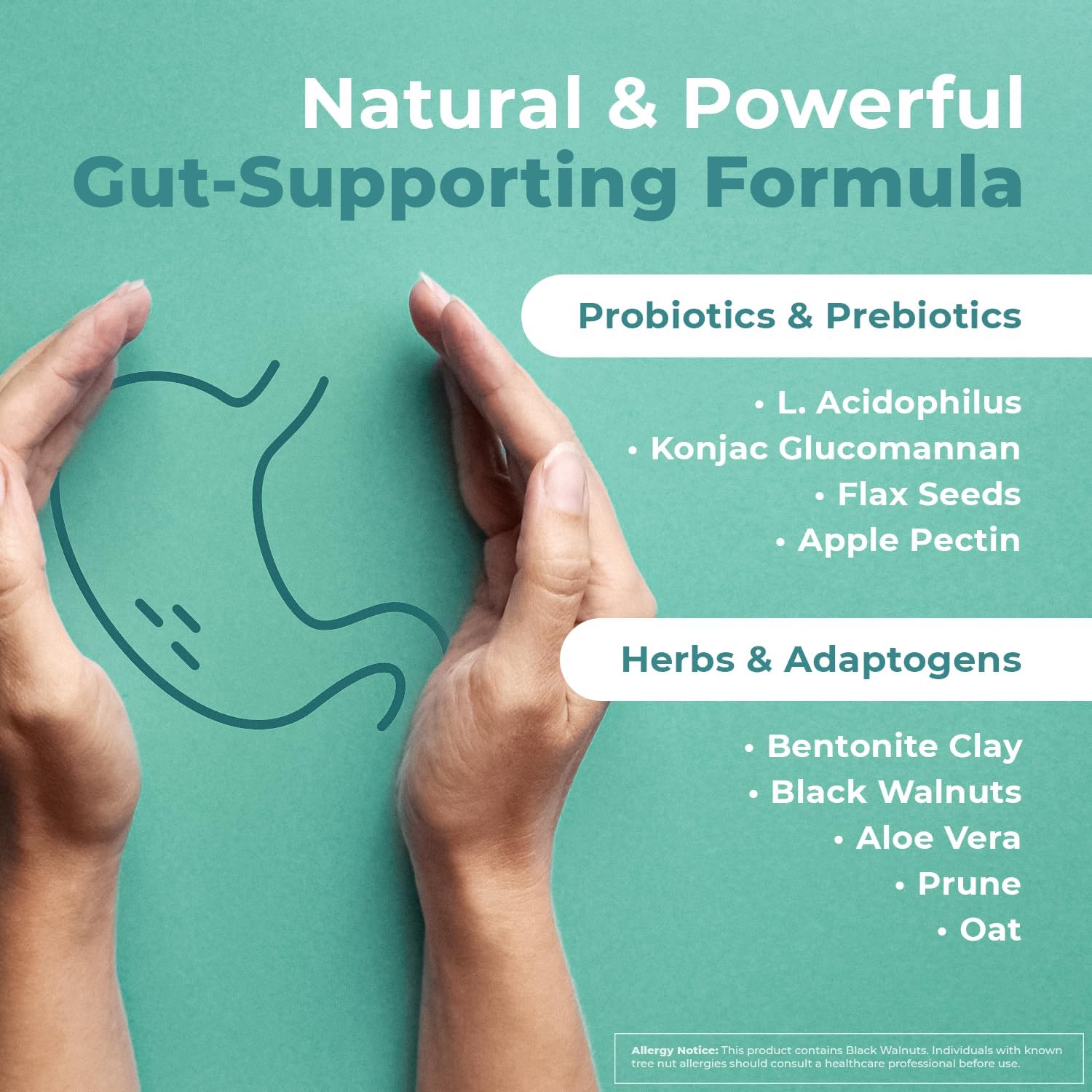 GutOptim – Cápsulas Prebióticas y Probióticas con Enzimas Digestivas, 60 Cápsulas