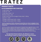 TRATEZ Suplemento para la Piel y Pelaje de Perros - Omega 3 6 9 Aceite de Pescado y Vitamina E Masticables Blandos - Alivio del Picor, Anti-Caída y Apoyo para Pelaje Brillante - 90 Unidades
