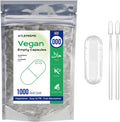 Cápsulas Veganas Vacías Tamaño 000 - 1000 Unidades para Relleno DIY con 2 Micro Cucharas