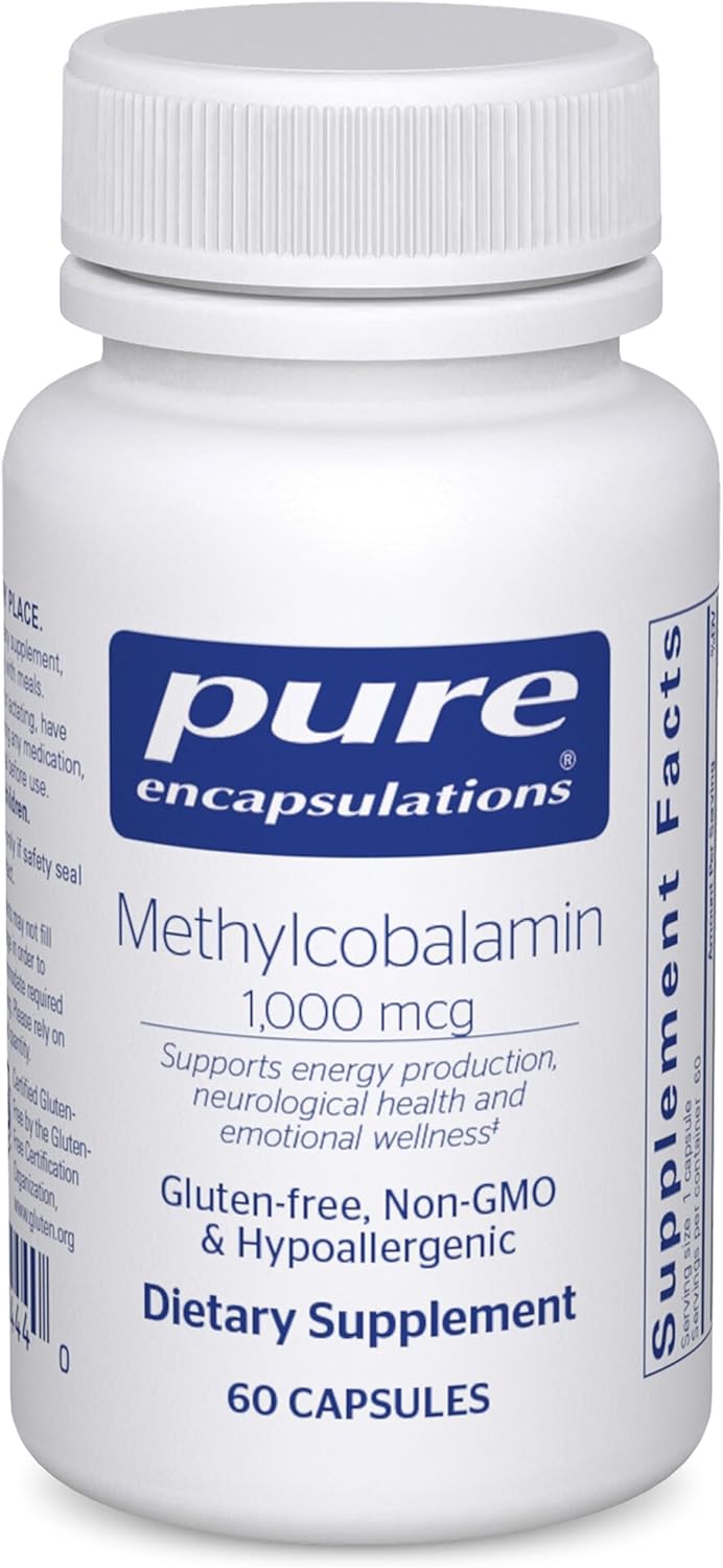 Pure Encapsulations Methylcobalamin 1,000 mcg - 60 Capsules - Vitamin B12 Supplement