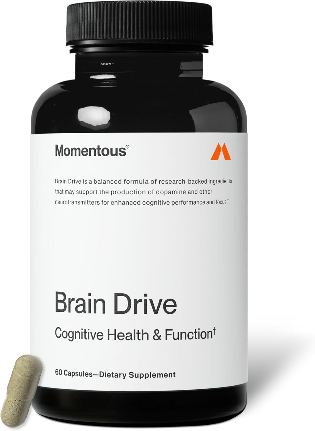 Momentous Brain Drive - Suplemento Nootrópico para Memoria y Enfoque, 30 dosis