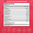 NutraChamps Complete Liquid Multivitamins | Sin Azúcar Añadido | Vitaminas para Mujeres, Hombres y Niños | Suplemento Multivitamínico Líquido Vegano | Energía, Inmunidad y Belleza