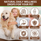 Cola de Pavo para Perros, Rápida Absorción - Gotas con Cúrcuma y Probióticos para el Sistema Inmunológico, Digestivo y Articular - 60ml