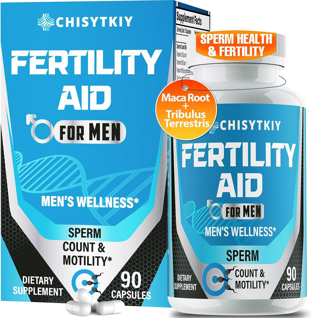 Chisytkiy Suplementos de Fertilidad Masculina Avanzados con Maca, Tribulus, Zinc y CoQ10, 90 Cápsulas