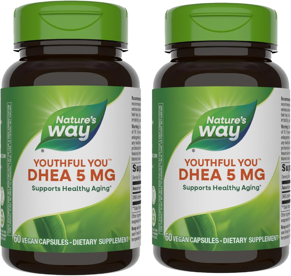 Nature's Way Youthful You DHEA 5 mg, 60 – Apoyar la vitalidad y la energía : algunas personas reportan una mejora – Image 1