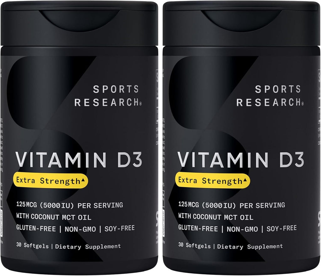 Vitamin D3 2000 IU with MCT Coconut Oil - Sports Research