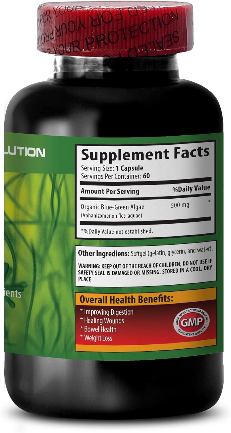 Klamath Blue-Green Algae Capsules - 2 Bottles with 60 Capsules