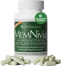MemNivia Suplemento para la Memoria y Concentración | Fórmula con Cognivia®, Bacopa, Albahaca Santa y Jengibre | 60 Cápsulas