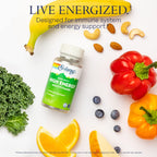 SOLARAY Multivitamínico Diario de Alta Energía Sin Hierro – 30 Cápsulas Veganas
