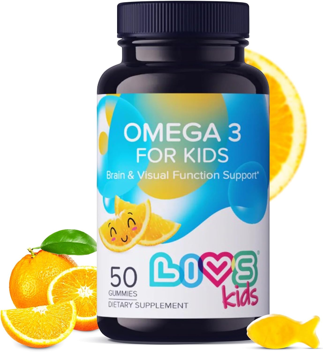 LIVS Gominolas Veganas Omega 3 – A base de Aceite de Linaza – Omega 3, 6 y 9 – Apoyo para el Corazón, el Cerebro y las Articulaciones – Sin Sabor a Pescado – No GMO, con Pectina, Kosher y Halal – 40 Unidades