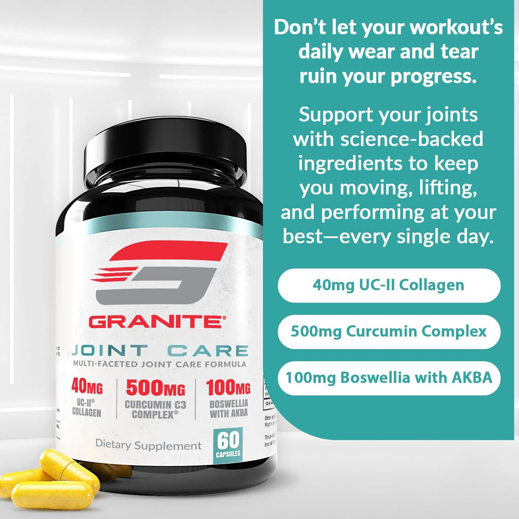 Granite Joint Care - Complejo para Articulaciones con Colágeno UC-II, Cúrcuma y Boswellia (60 cápsulas)