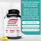 Granite Joint Care - Complejo para Articulaciones con Colágeno UC-II, Cúrcuma y Boswellia (60 cápsulas)