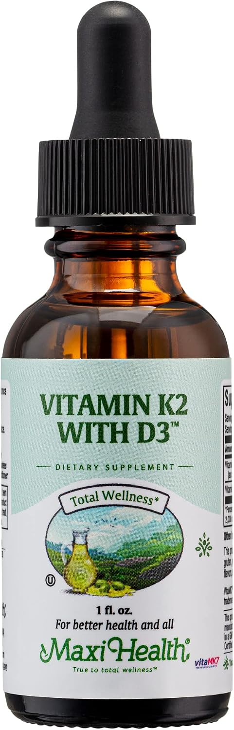 Maxi Health Gotas Líquidas de Vitamina D3 con K2 (MK-7) - 30 ml