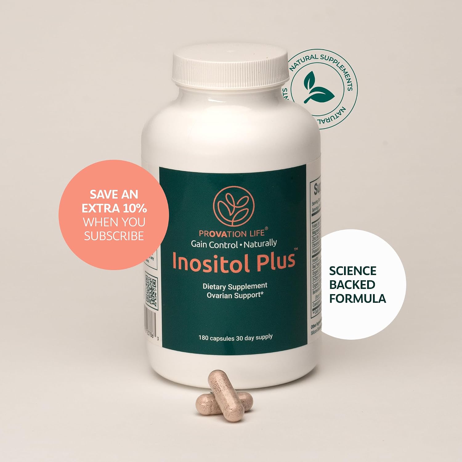 Inositol Plus para Mujeres | Fórmula 40:1 Myo-Inositol y D-Chiro Inositol con 12 Ingredientes | 120 Cápsulas