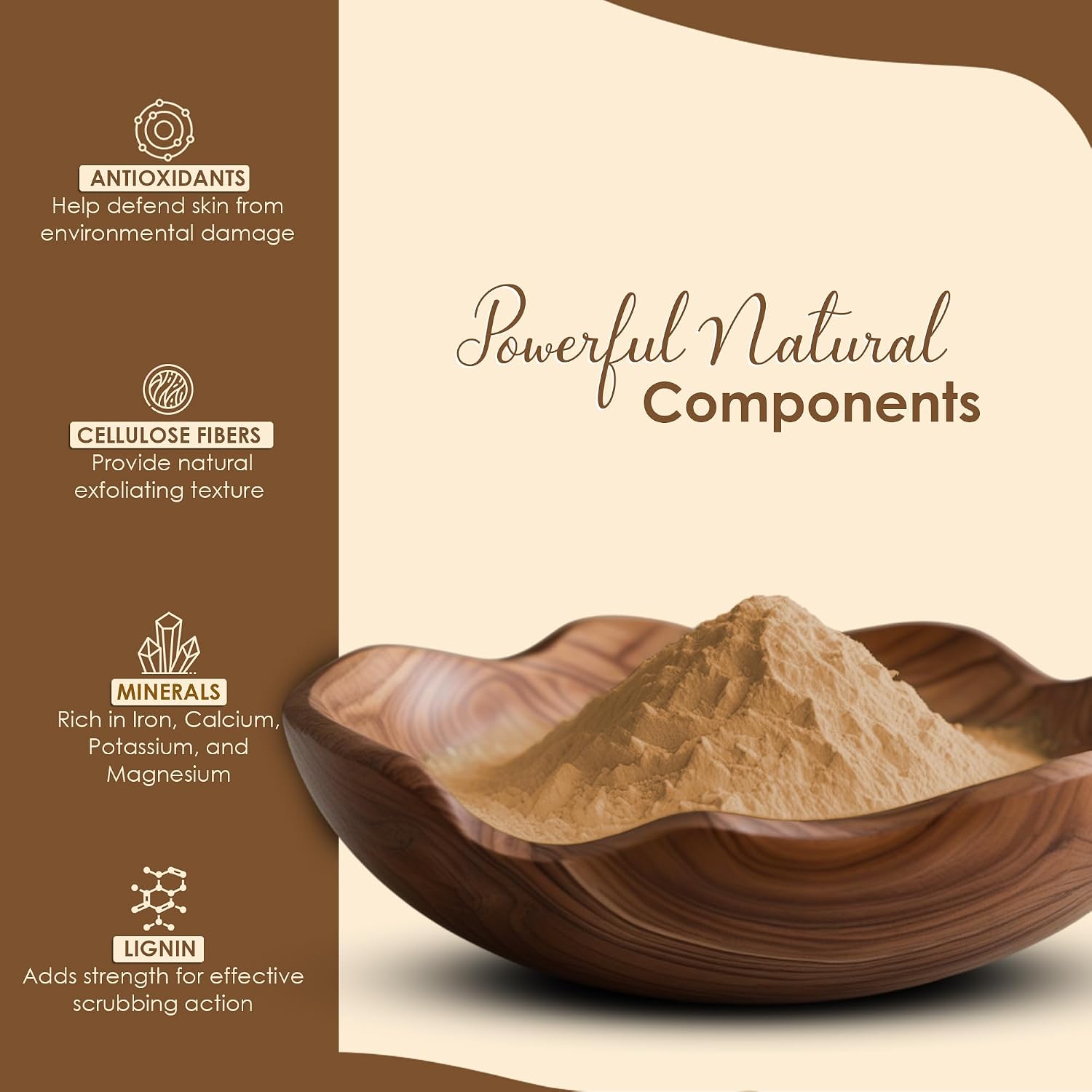 Polvo de Cáscara de Nuez Natural - Exfoliante Casero 227g