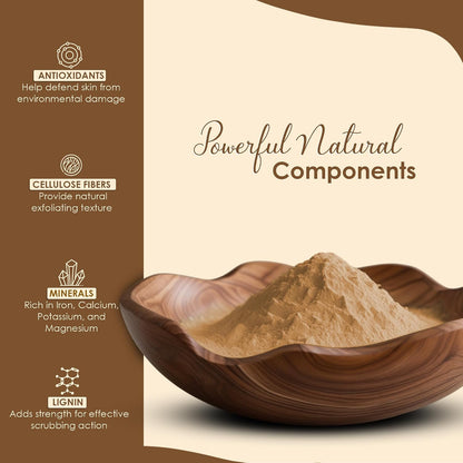 Polvo de Cáscara de Nuez Natural - Exfoliante Casero 227g – Image 5
