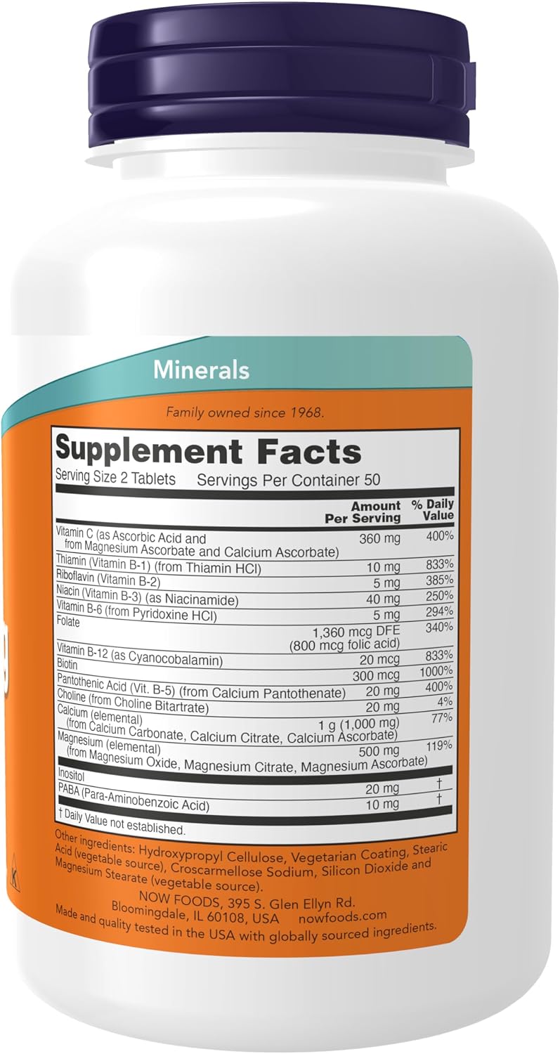 Cal-Mag Stress Formula con Complejo B y Vitamina C, 100 Comprimidos