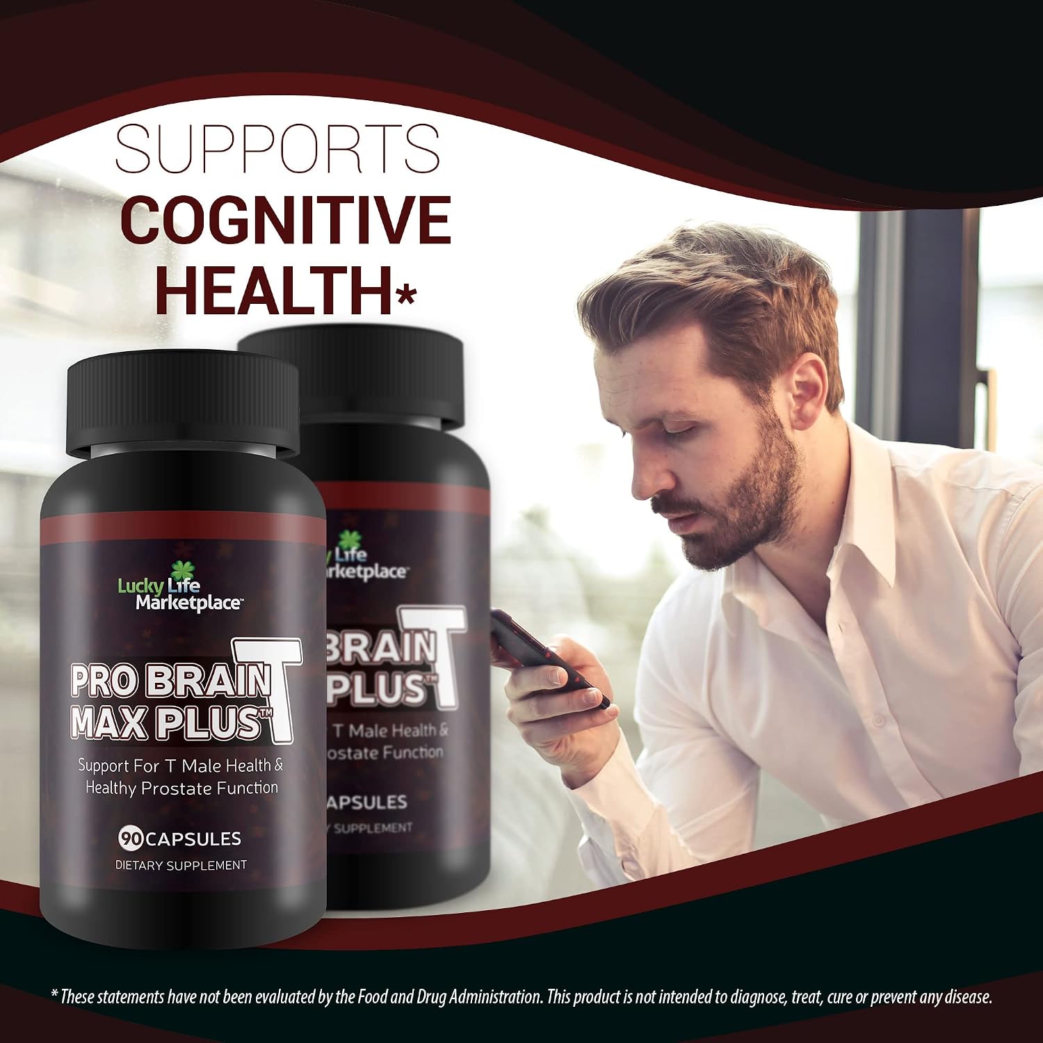 Pro Brain-T Max Plus - Suplemento para la Salud Masculina y la Próstata