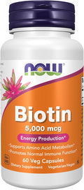 Biotina 5.000 mcg - 60 Cápsulas Vegetales - NOW Foods