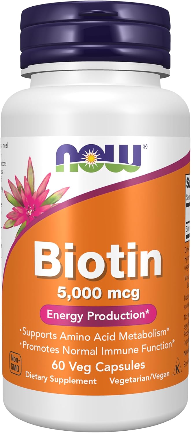 Biotina 5.000 mcg - 60 Cápsulas Vegetales - NOW Foods