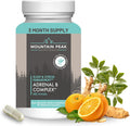 Mountain Peak Adrenal B Complex — Apoyo para el Cortisol con Ashwagandha, Vitaminas B6, B12 y C — Suplemento para el Sistema Endocrino y Nervioso (90 Cápsulas Vegetales)