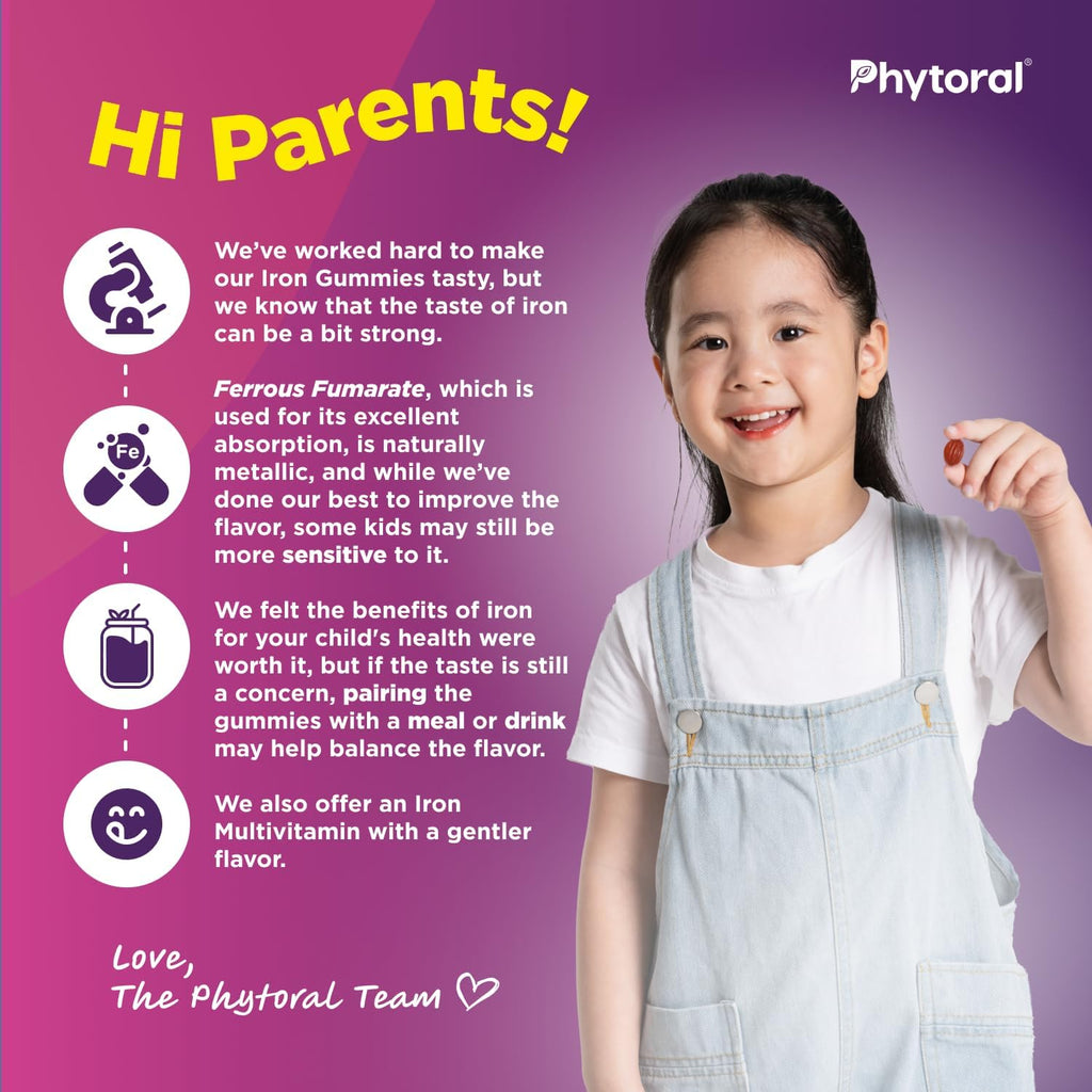 Phytoral Gomitas de Hierro y Vitamina C para Niños - 120 Gomitas
