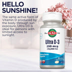KAL Ultra Vitamina D3 10000 IU (250 mcg) - 90 Softgels