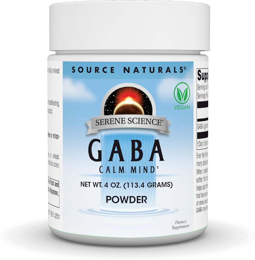 Source Naturals Serene Science GABA, Polvo Vegano Calmante - 113 g (4 oz)