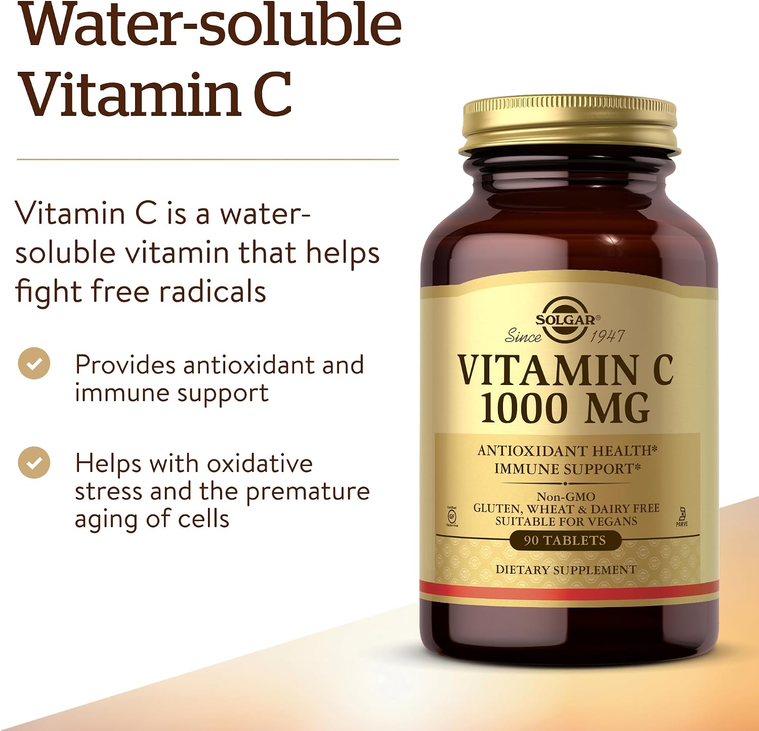 Solgar Vitamin C 1000 mg with Bioflavonoids, 90 Tablets