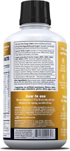 HEALTH DIRECT - Nature's Optimal Nutrition Energize Líquido Multivitamínico Superfood - 140+ Nutrientes - Claridad Mental y Energía - Apoyo Inmunológico y Cardiovascular – 30 Dosis – Melocotón Mango
