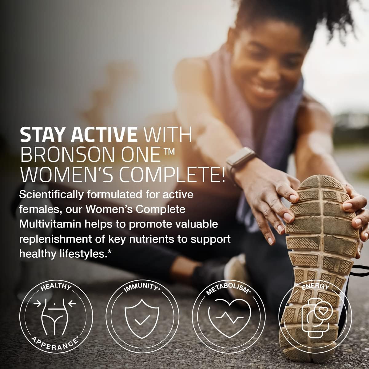 Bronson ONE Daily Multivitamínico Completo para Mujeres Activas, 180 Comprimidos