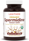 Lekithos Cápsulas de Espermidina Orgánica | Extracto de Germen de Trigo | Renovación Celular | 1050 mg por Dosis | Vegano, Sin OGM | 120 Cápsulas