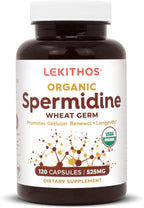 Lekithos Cápsulas de Espermidina Orgánica | Extracto de Germen de Trigo | Renovación Celular | 1050 mg por Dosis | Vegano, Sin OGM | 120 Cápsulas