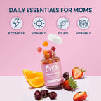 Baby Blues Multivitamínico para Mujeres – Gominolas Diarias con Biotina, B12, Folato, Vitamina D y Zinc – Sin Hierro – 90 Gominolas (45 Días)