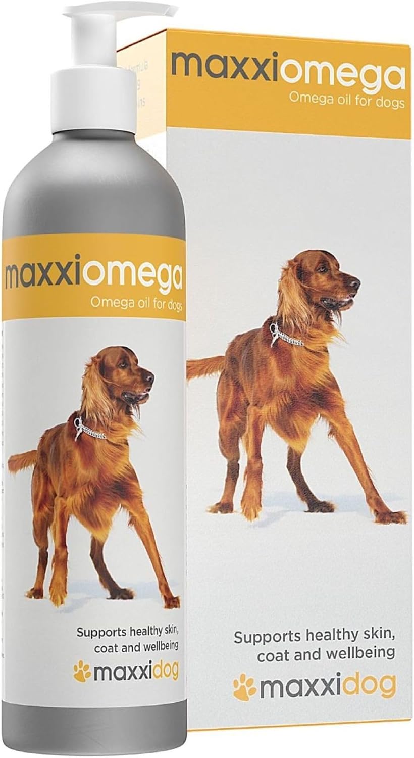 maxxiomega Omega 3, 6 & 9 Oil Supplement - Skin & Coat Support for Dogs, 10oz (283ml)