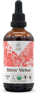 Melón Amargo Orgánico USDA - Extracto Sin Alcohol, Suplemento, Gotas Herbales Orgánicas | Tintura Hecha de Fruto Seco de Melón Amargo (Momordica Charantia) 100% Orgánico Certificado - 118 ml