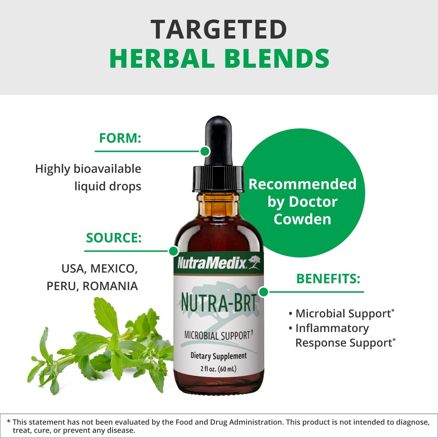 NutraMedix Nutra-BRT - Apoyo Inmunológico con Extracto de Corteza de Huacapurana y Hoja de Houttuynia - 118 ml