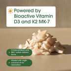 NatureBell Vitamina D3 y K2 - 5000 UI D3 + 100 mcg K2 MK-7, 240 Cápsulas Blandas con Aceite de Coco