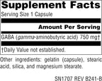 Source Naturals Serene Science GABA 750mg - 90 Cápsulas