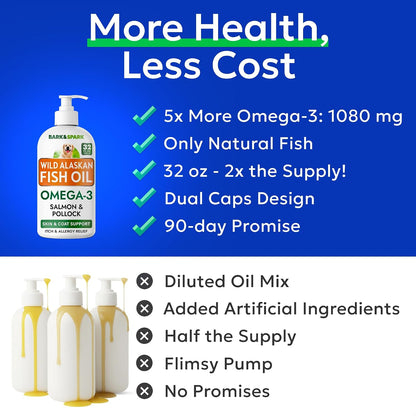 Bark&Spark Aceite de Pescado para Perros - – Salud cardiovascular: El EPA y el DHA apoyan la función cardíaca y el – Image 4