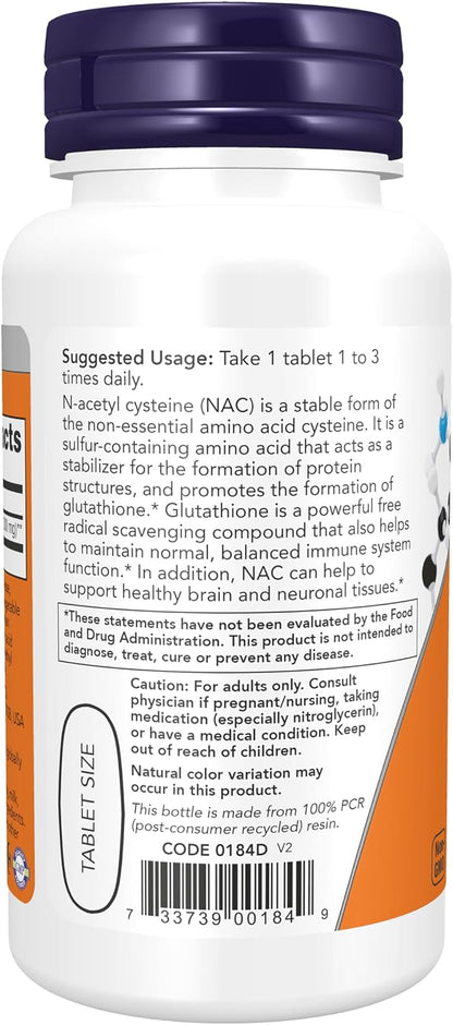 Now Foods NAC (N-Acetilcisteína) 1000 mg, 60 – Salud hepática: La NAC es conocida por su capacidad para apoyar la – Image 3